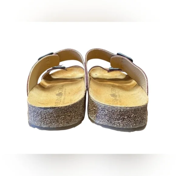 Haflinger Sandal Burgundy Double Strap Leather EUC Size 40 - Picture 5 of 9